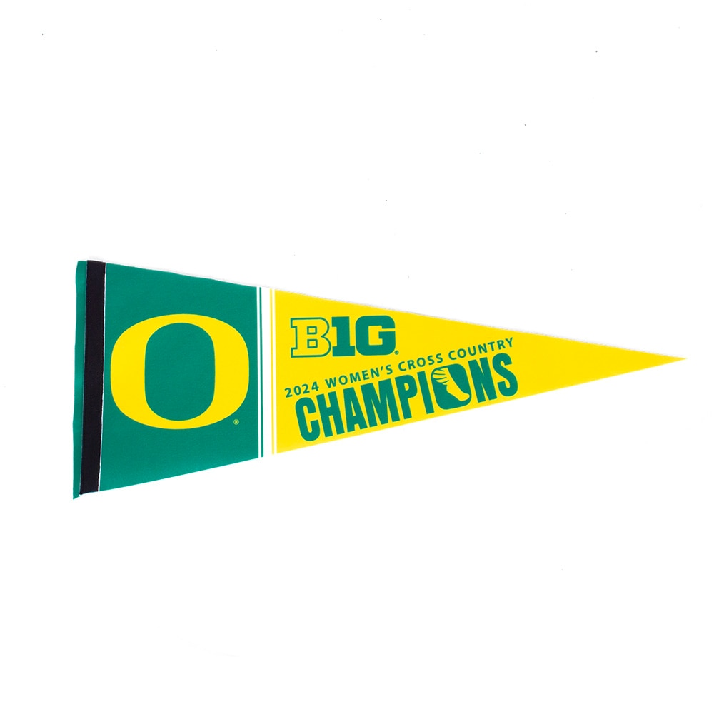 Big Ten Champs, Sewing Concepts, Green, Pennants, Home & Auto, 12"x30", Track & Field, 2024, Women's, Cross Country, Champions, 910802